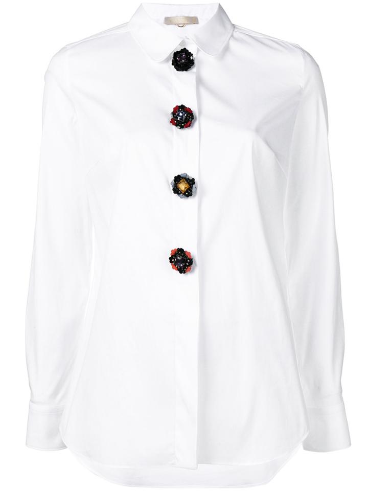Mantu Floral Button Shirt - White