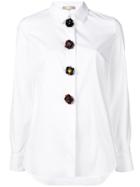 Mantu Floral Button Shirt - White