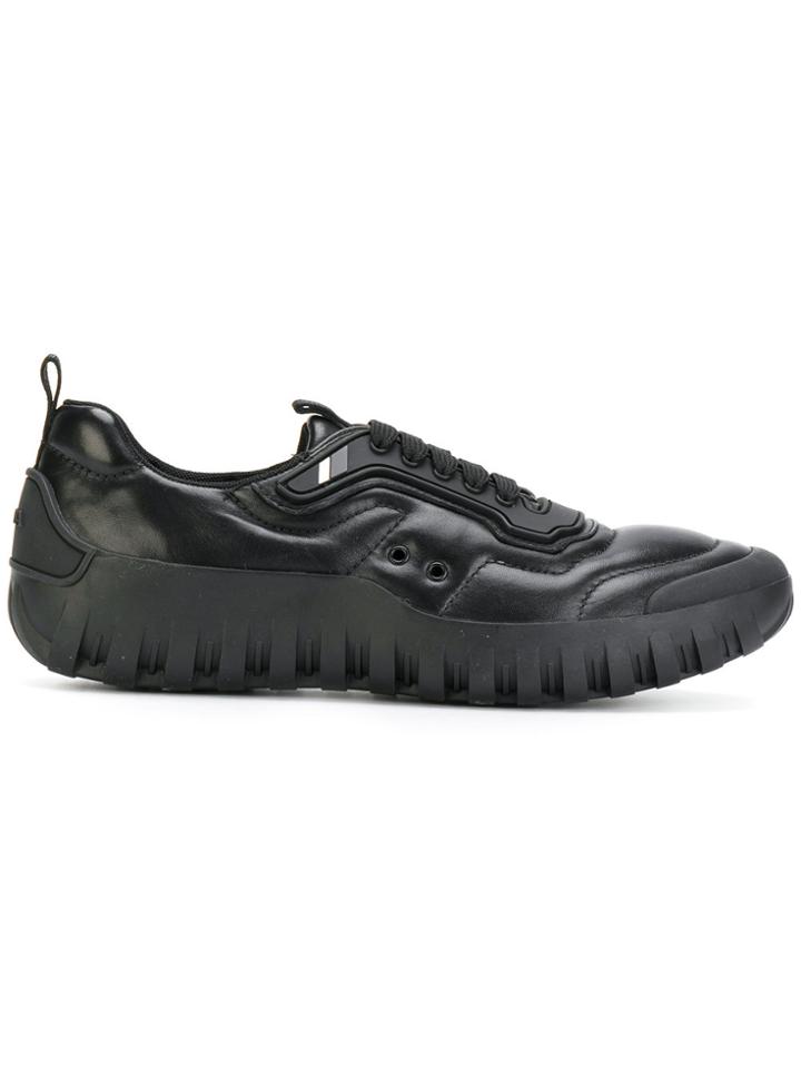 Prada Cleated Sole Sneakers - Black