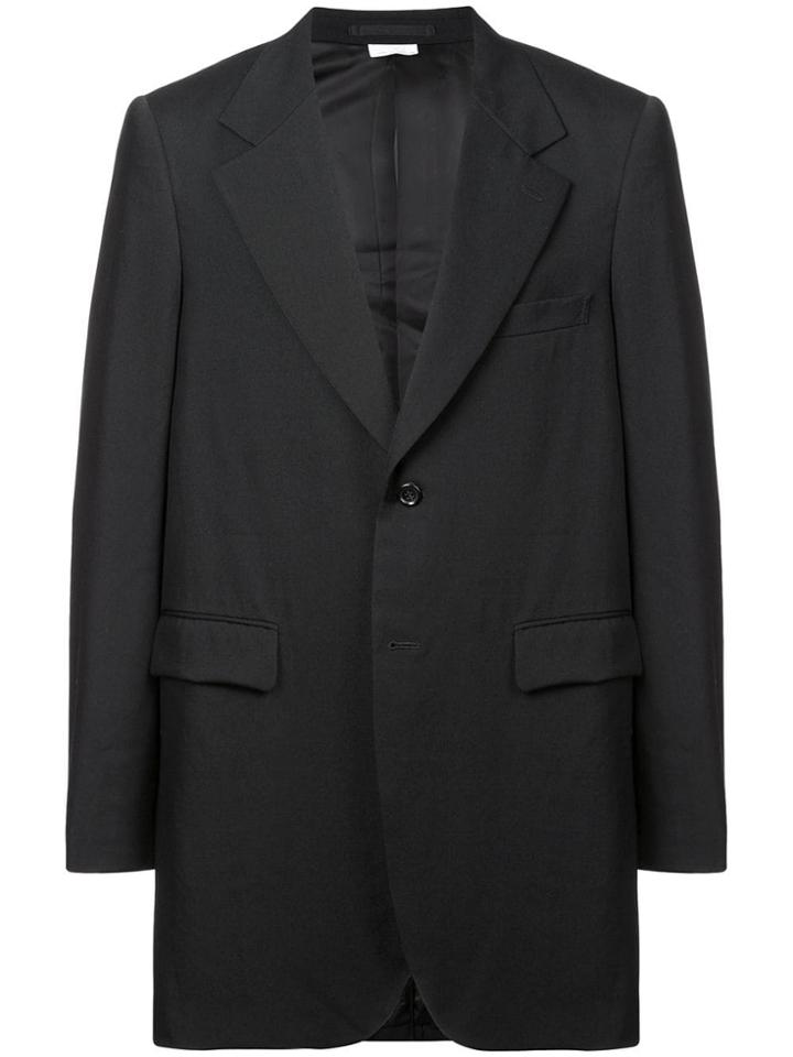 Comme Des Garçons Homme Plus Longline Plain Blazer - Black