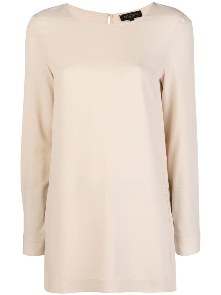 Antonelli Piped Sleeve Blouse - Neutrals