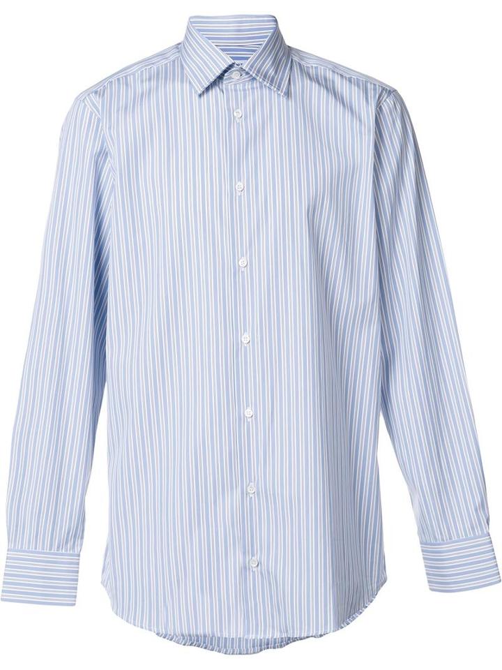 Simeone Napoli Striped Shirt, Men's, Size: 44, Blue, Cotton