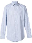Simeone Napoli Striped Shirt, Men's, Size: 44, Blue, Cotton