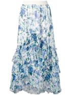 Zimmermann Floral Frill Skirt - White