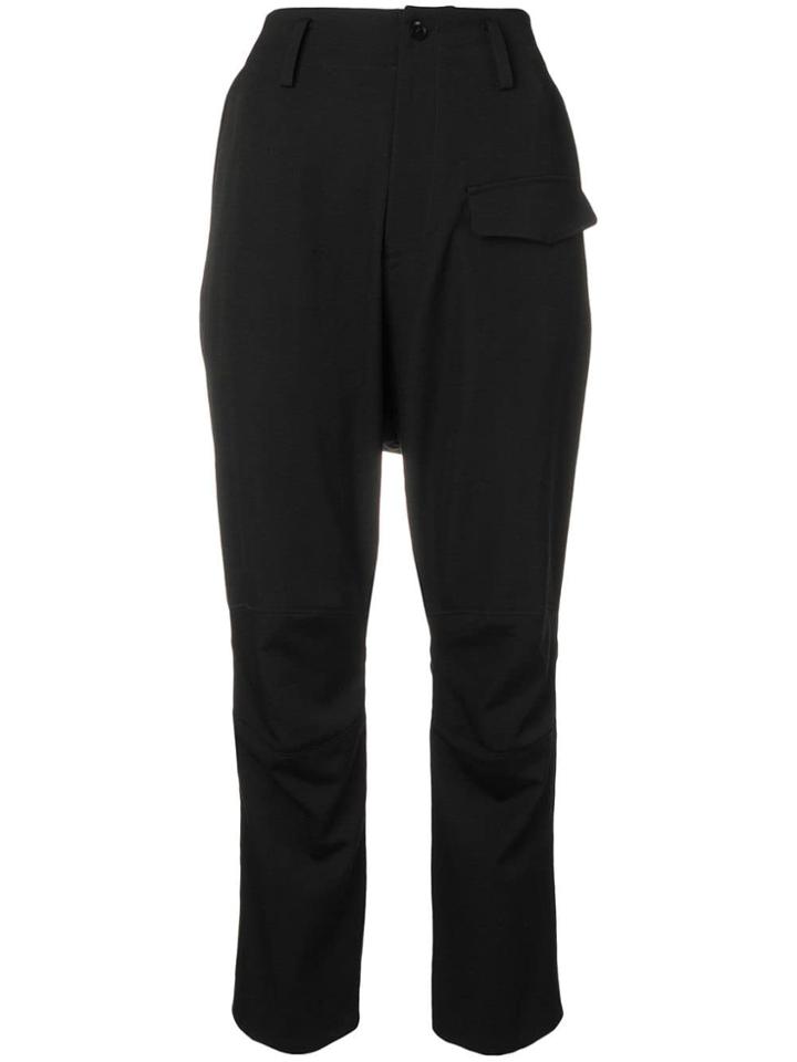 Yohji Yamamoto Dropped Crotch Trousers - Black