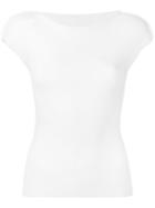 Issey Miyake Cauliflower - Textured Semi-sheer Slim-fit Blouse - Women - Polyester - One Size, White, Polyester