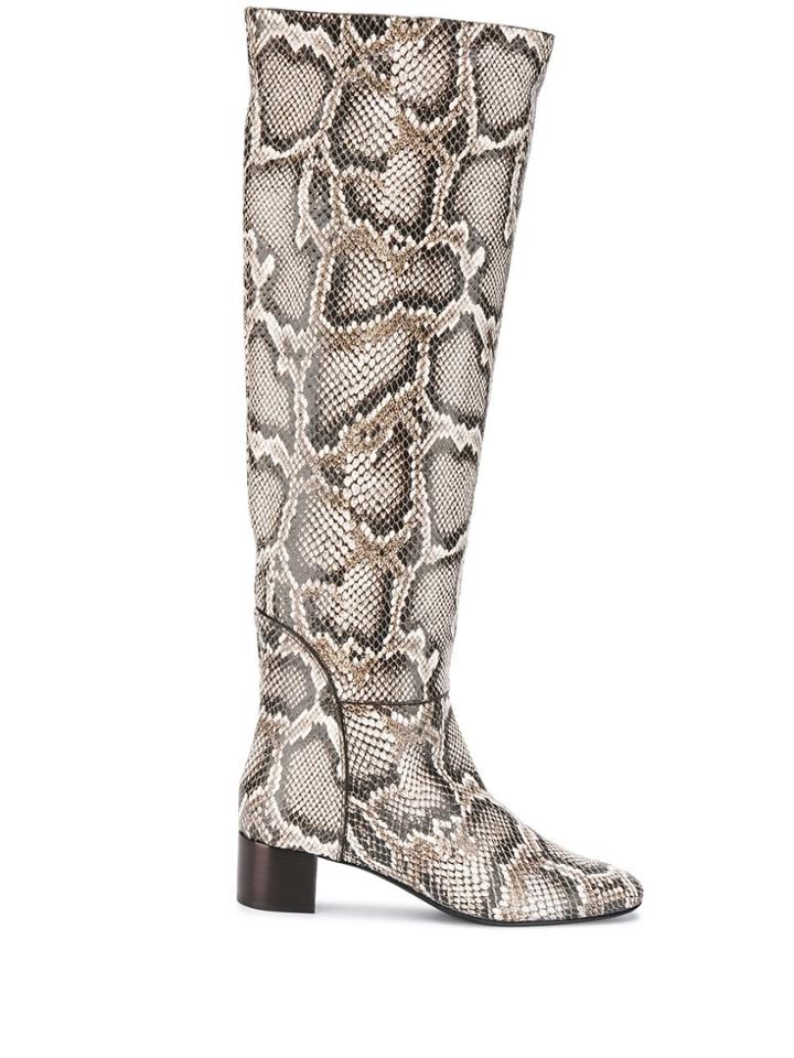 Giuseppe Zanotti Doreen Snakeskin Effect Boots - Brown