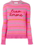 Giada Benincasa Embroidered Jumper - Pink & Purple