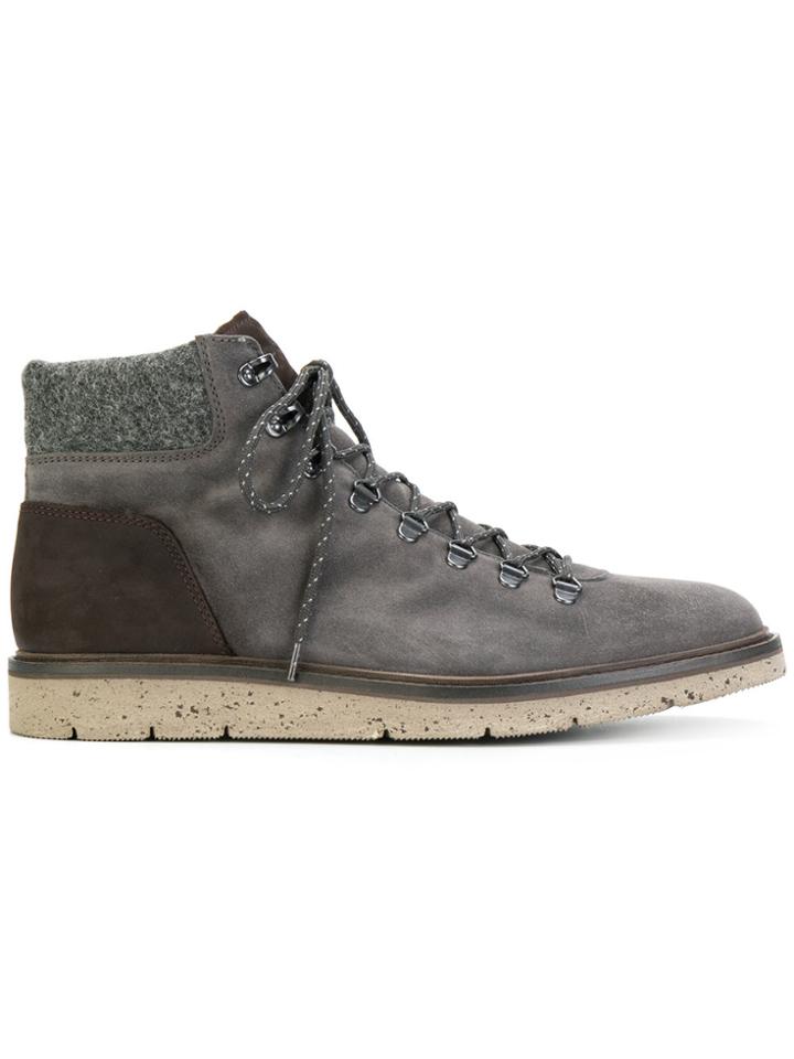 Hogan Lace-up Boots - Grey