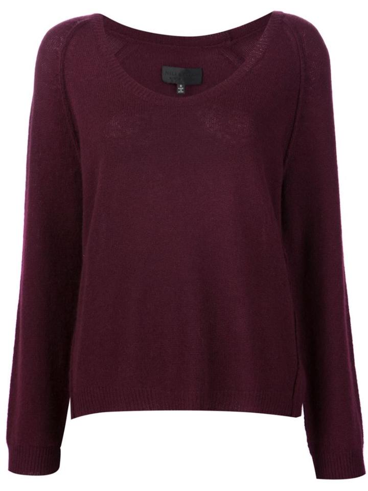 Nili Lotan Scoop Neck Jumper, Women's, Size: Medium, Pink/purple, Cashmere