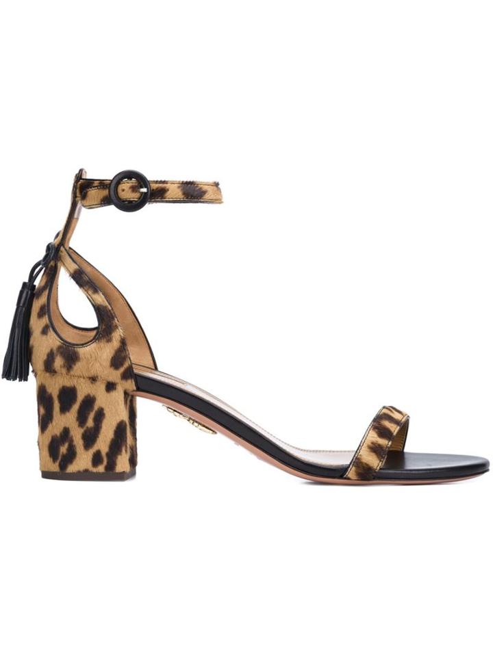 Aquazzura Leopard Print Sandals