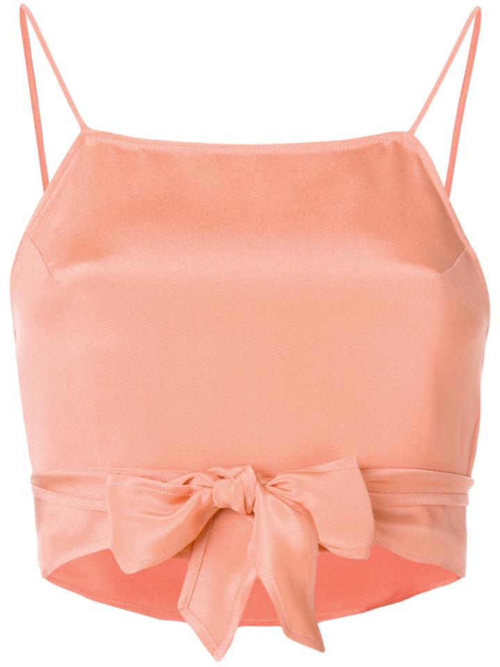 Racil Tie Waist Crop Top - Pink & Purple