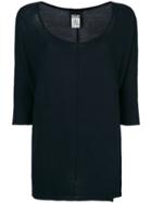 Kristensen Du Nord Sheer Knit Round Neck Jumper - Blue