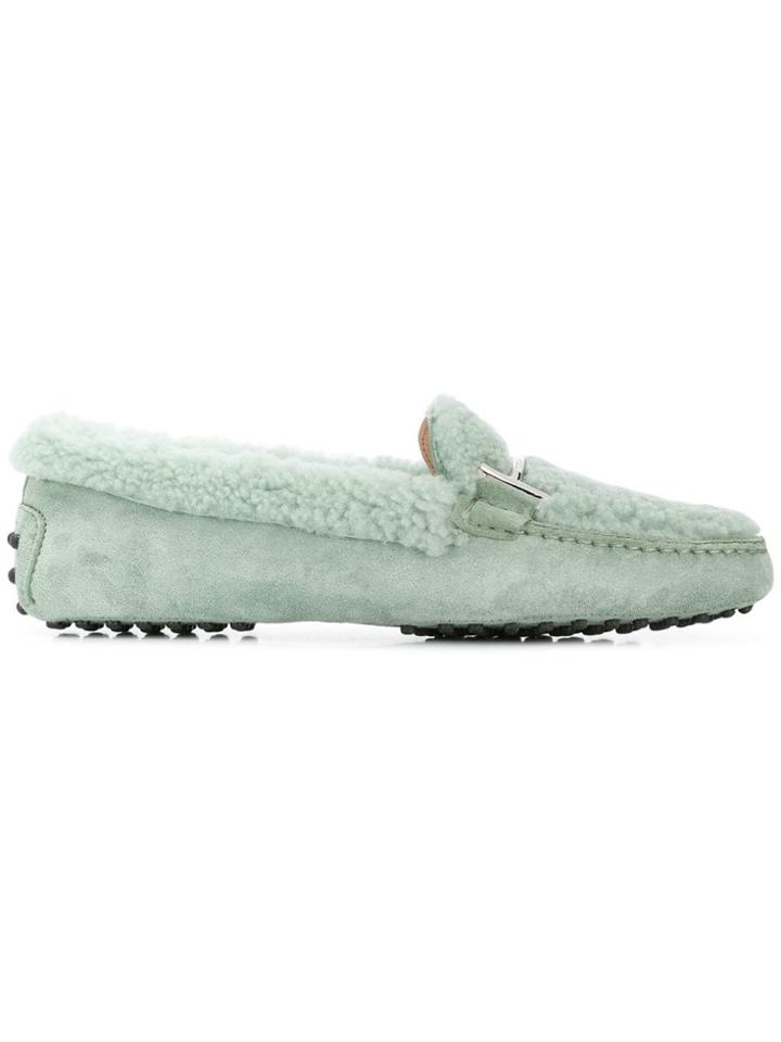 Tod's Tod`s - Woman - Gommini Shearling - Green