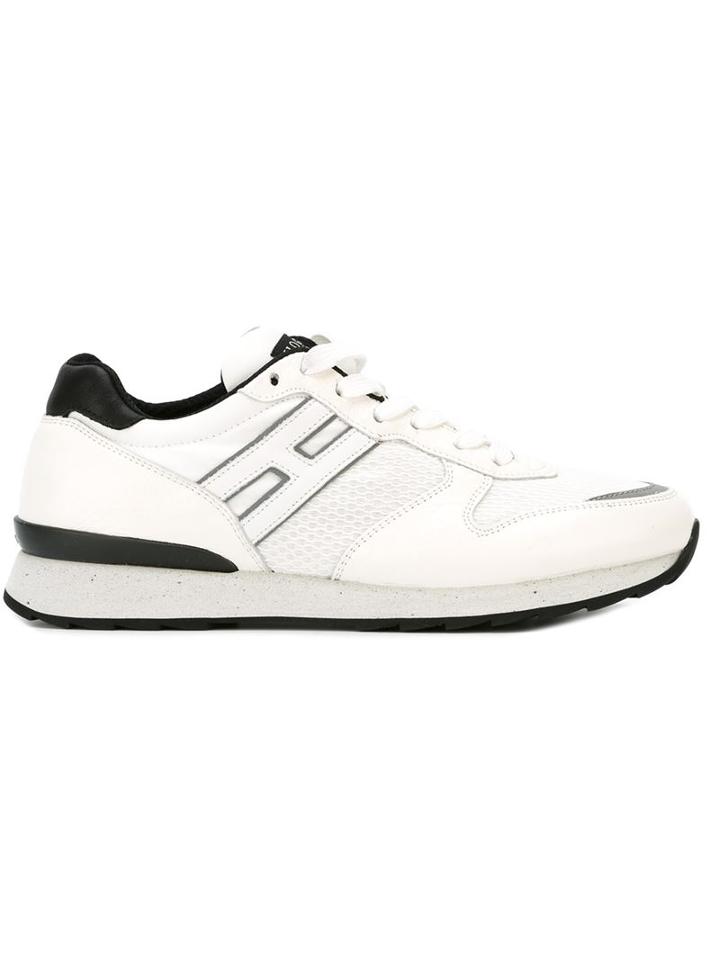 Hogan Rebel Panelled Logo Sneakers, Men's, Size: 7, White, Rubber/leather/nylon