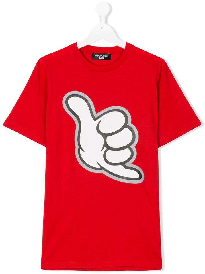 Neil Barrett Kids Teen Graphic Print T-shirt - Red