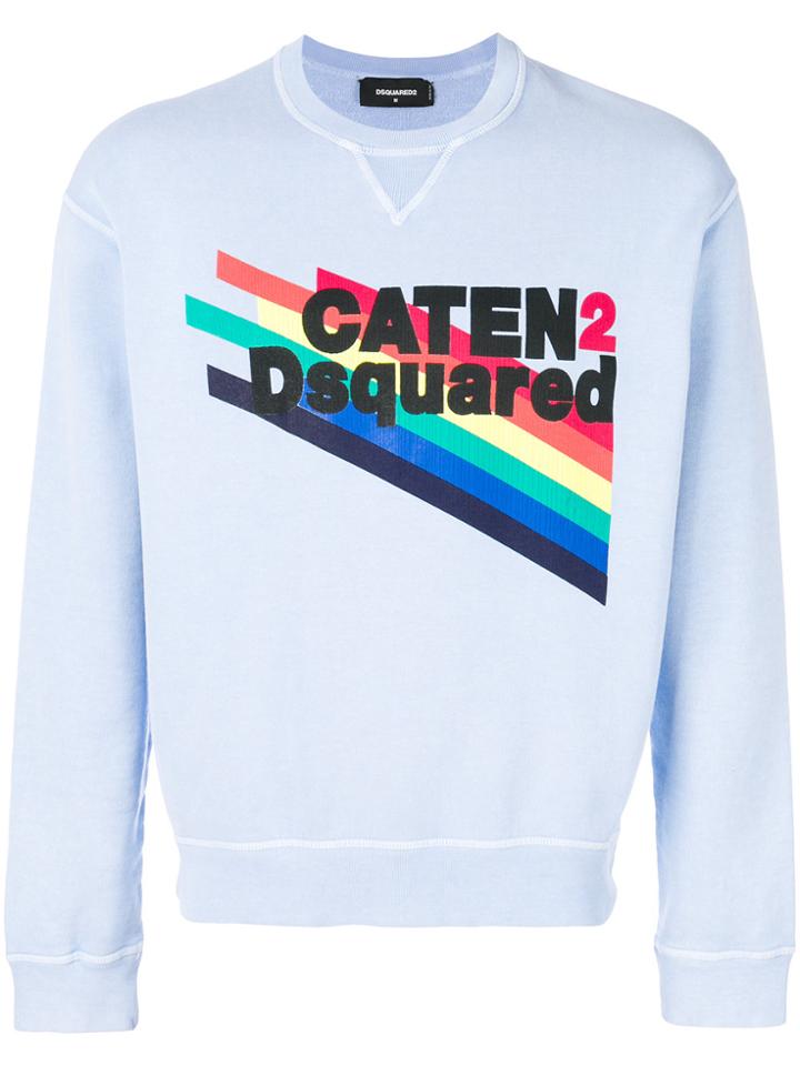 Dsquared2 Caten Print Sweatshirt - Blue