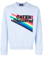 Dsquared2 Caten Print Sweatshirt - Blue