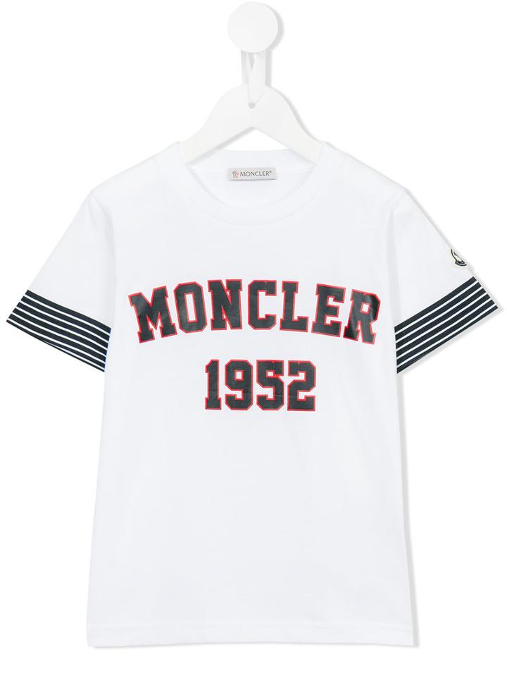 Moncler Kids Logo Print T-shirt, Boy's, Size: 14 Yrs, White