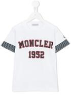 Moncler Kids Logo Print T-shirt, Boy's, Size: 14 Yrs, White