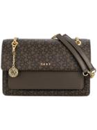 Dkny Logo Shoulder Bag - Brown