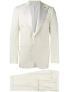 Kiton Single Breasted Suit, Men's, Size: 48, White, Wool/cupro