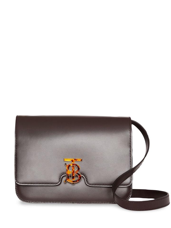 Burberry Medium Leather Tb Bag - Brown