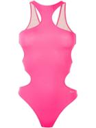 Dsquared2 Beachwear Cut Out Detail Swimsuit, Women's, Size: 38, Pink/purple, Polyamide/spandex/elastane