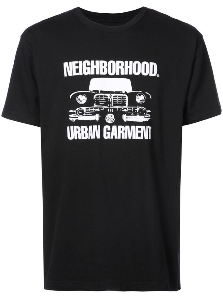 Neighborhood Car Print T-shirt - Black