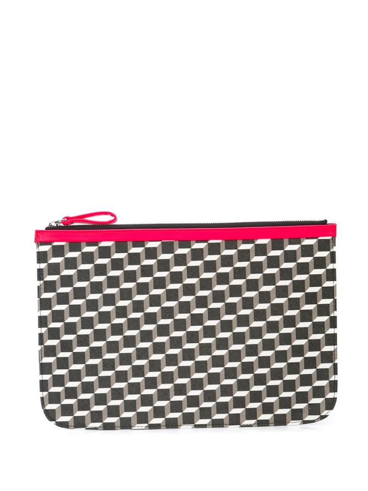 Pierre Hardy Geometric Print Clutch - Grey