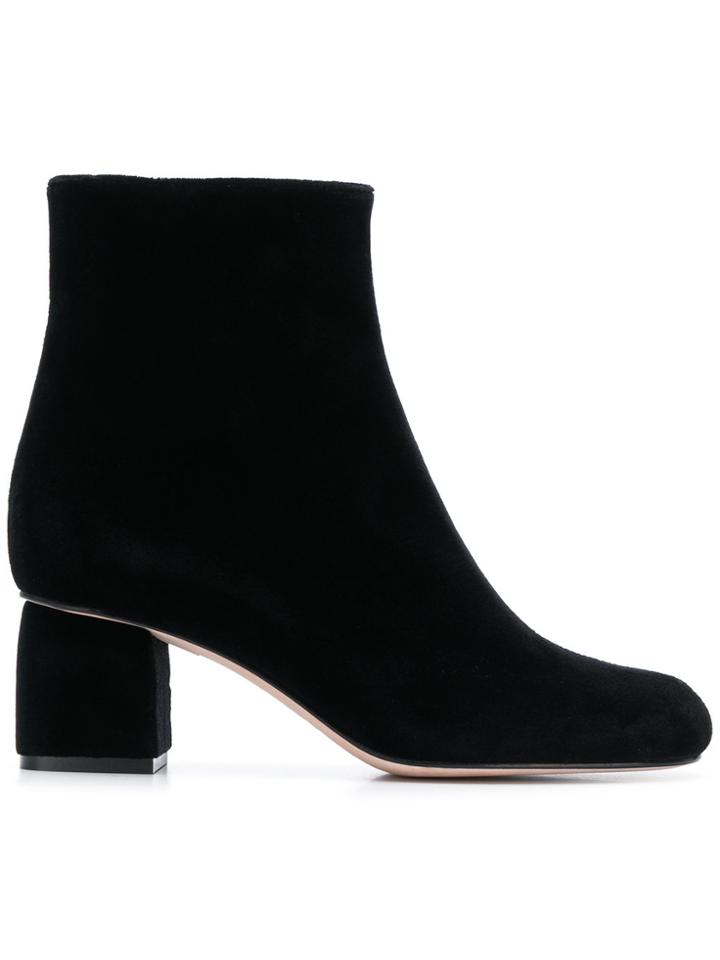 Red Valentino Block Heel Ankle Boots - Black