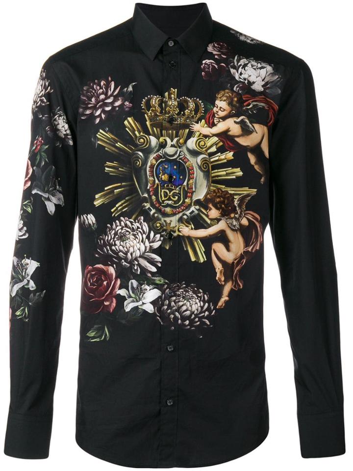 Dolce & Gabbana Angel Print Shirt - Black