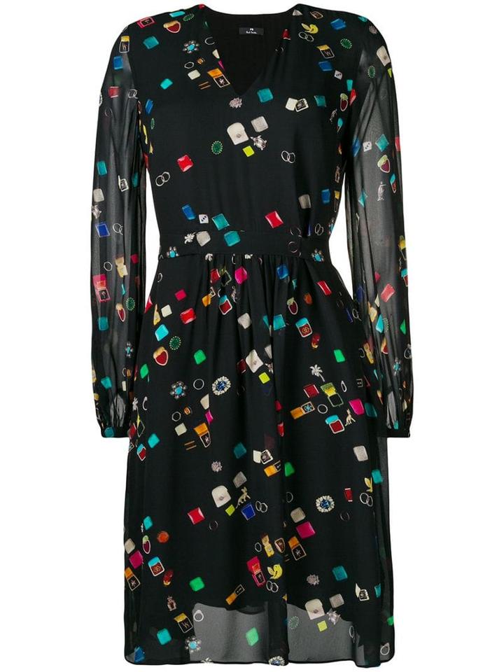 Ps Paul Smith 'jewellery' Print Dress - Black