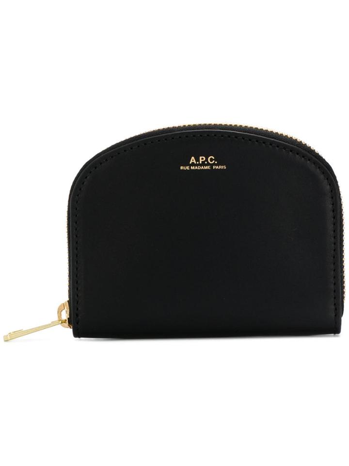 A.p.c. Zip Around Purse - Black