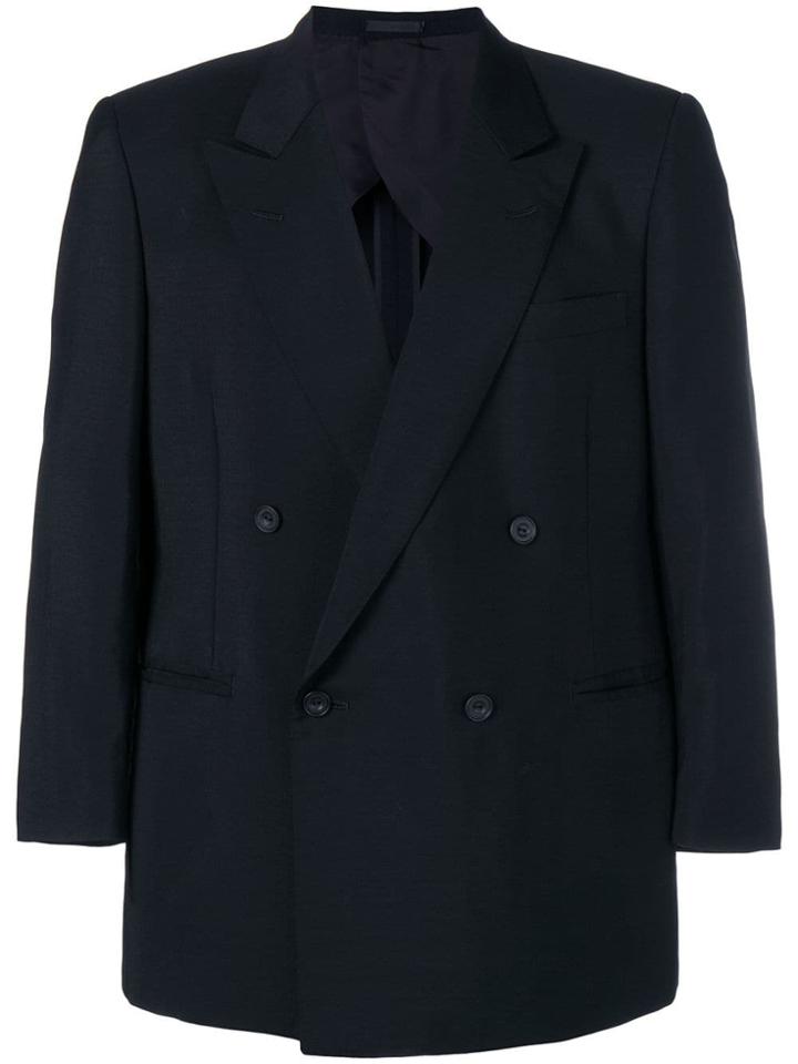 Burberry Vintage 1990's Boxy Blazer Jacket - Black