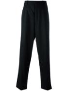 Thom Browne Satin Stripe Trousers, Men's, Size: 3, Black, Wool/cupro/silk/polyester