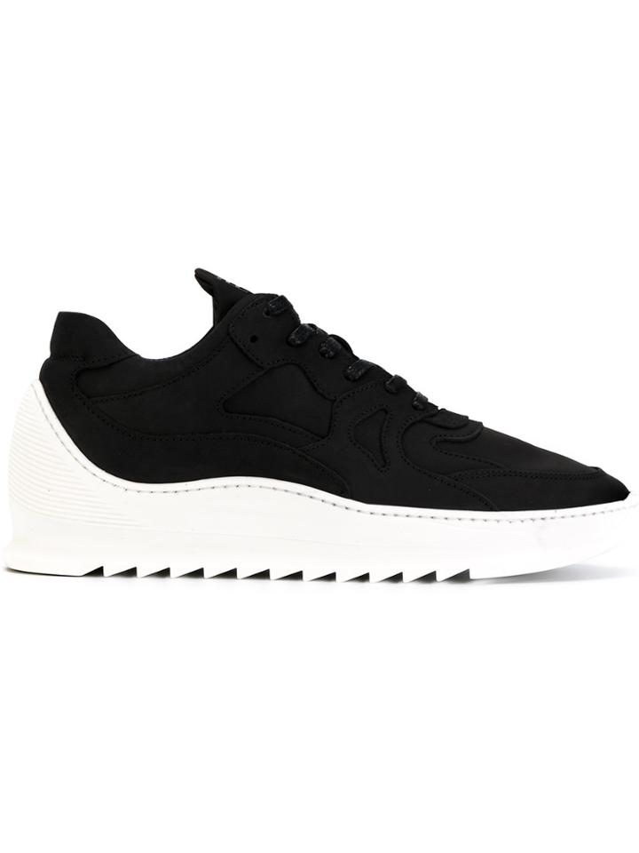 Filling Pieces Heel Cap Basic Low Top Sneakers - Black