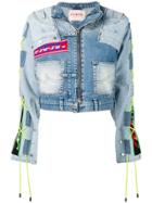 Iceberg Patchwork Denim Jacket - Blue