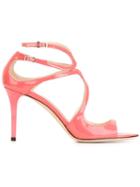 Jimmy Choo Ivette Sandals, Women's, Size: 37, Pink/purple, Leather