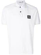 Stone Island Logo Polo Top - White