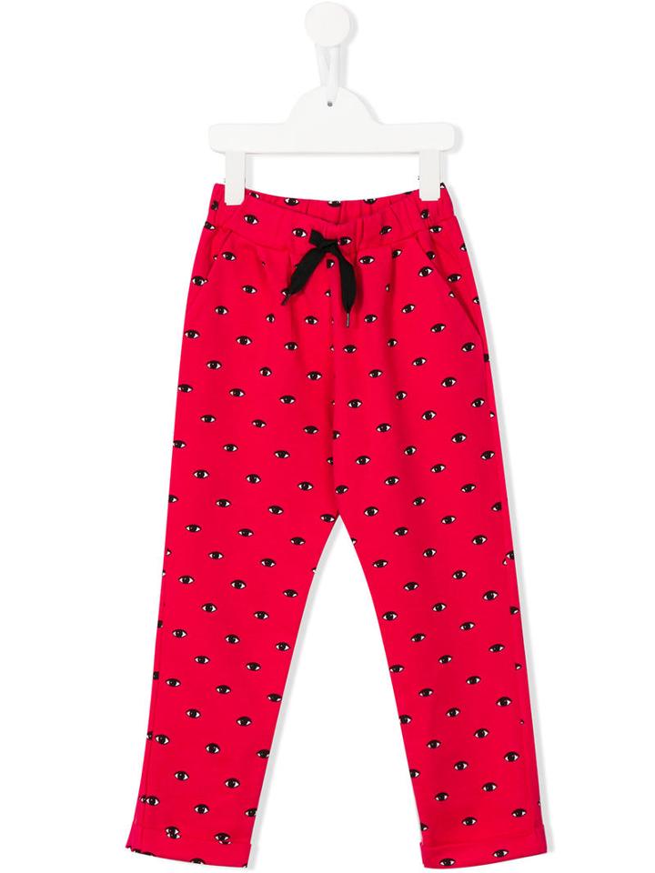 Kenzo Kids Eye Print Trousers, Girl's, Size: 10 Yrs, Pink/purple