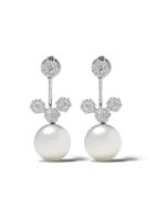 Yoko London 18kt White Gold Novus South Sea Pearl And Diamond Earrings