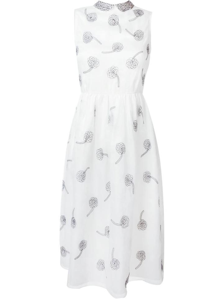Jupe By Jackie Floral Embroidered Dress, Women's, Size: 3, White, Cotton