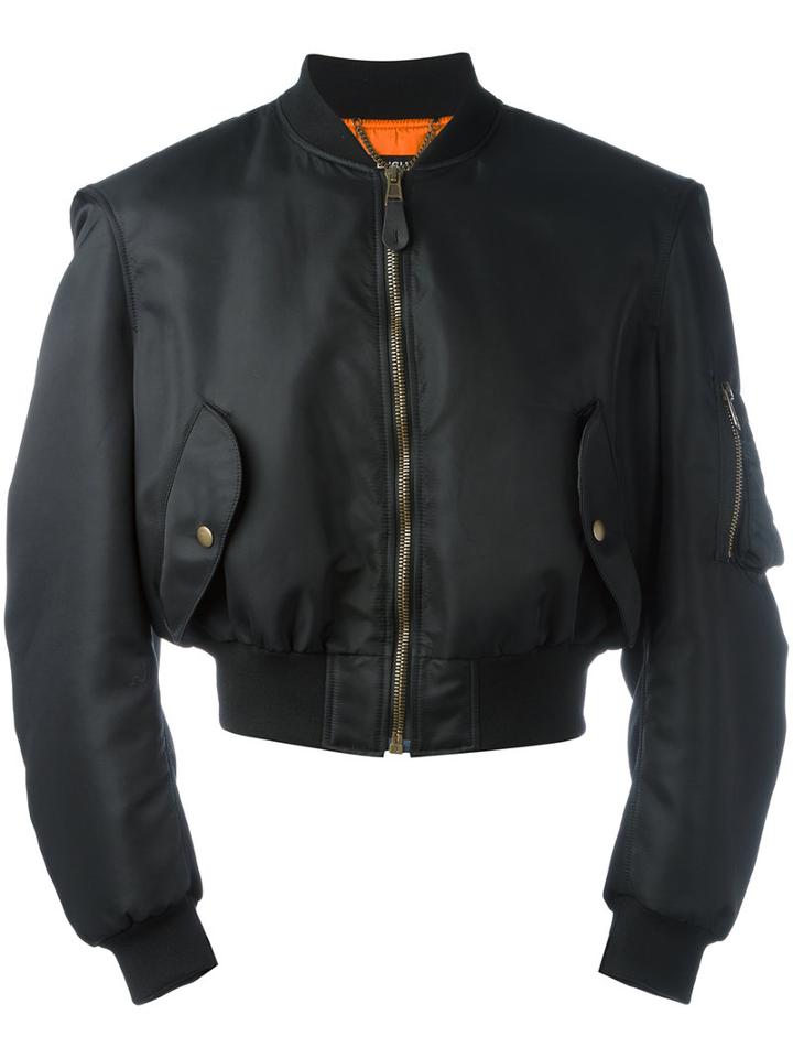 Balenciaga Bomber Jacket, Men's, Size: Small, Black, Nylon/cupro
