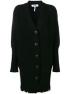 Msgm Oversized Cardi-coat - Black