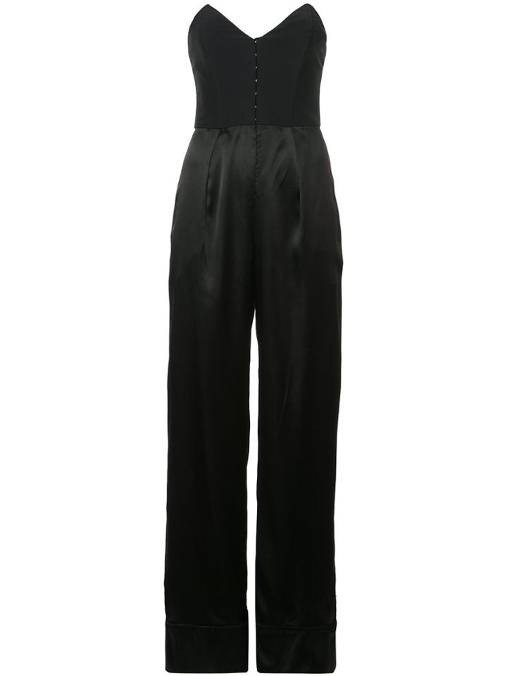 Fleur Du Mal Corset Jumpsuit - Black