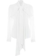 Oscar De La Renta Ribbon Tied Blouse - White