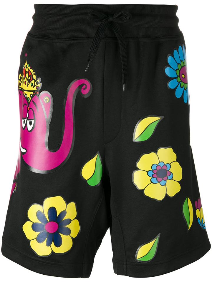 Moschino - Printed Bermuda Shorts - Men - Cotton/polyester - S, Black, Cotton/polyester
