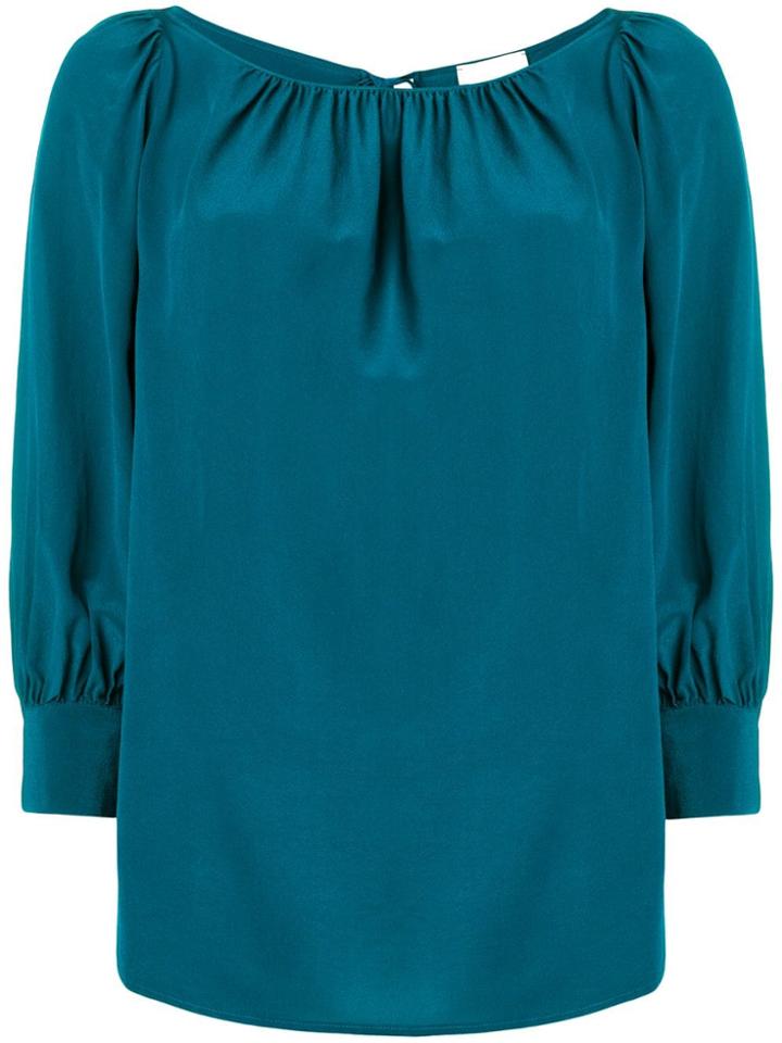 Semicouture Boat Neck Blouse - Green