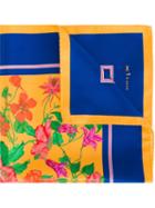 Kiton Floral Print Pocket Square, Men's, Silk
